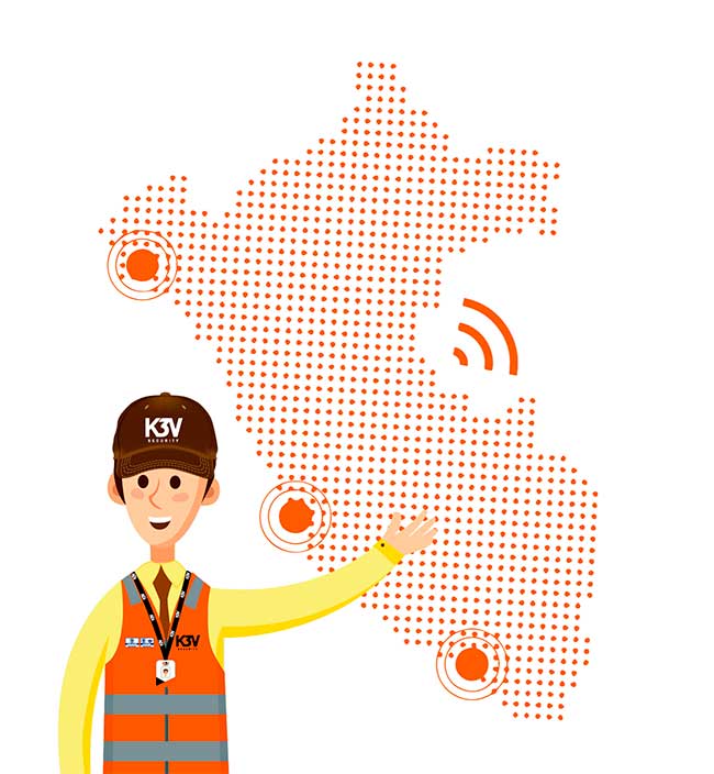Mapa de Perú con personaje